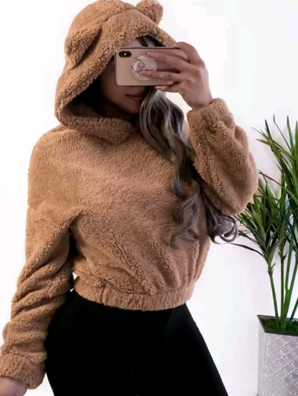 Women's Winter Fashion Bear Ears Cute Loose Hoodie